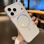 For iPhone 17 Pro Max Glitter Powder Plating MagSafe IMD Full Coverage Phone Case(White)