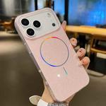 For iPhone 17 Pro Glitter Powder Plating MagSafe IMD Full Coverage Phone Case(Pink)