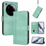 For Xiaomi 15 Ultra Line Splicing Buckle Retro Leather Phone Case(Mint)