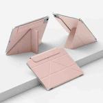 For iPad Air 11 2025 / 2024 Four-corner Anti-collision Magnetic Double-sided Clip Tablet Case(Pink)
