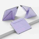 For iPad Pro 11 2024 Four-corner Anti-collision Magnetic Double-sided Clip Tablet Case(Purple)