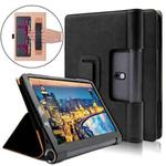 For Lenovo Yoga Tab5 YT-X705F / Yoga Smart Tab 10.1 inch 2019 (withput Sleeping) Retro Texture PU Leather Horizontal Flip Leather Case with Holder & 4 Card Slots & Hand Strap(Black)