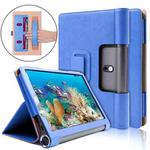 For Lenovo Yoga Tab5 YT-X705F / Yoga Smart Tab 10.1 inch 2019 (withput Sleeping) Retro Texture PU Leather Horizontal Flip Leather Case with Holder & 4 Card Slots & Hand Strap(Blue)