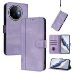 For vivo Y39 5G Global Line Splicing Buckle Retro Leather Phone Case(Purple)