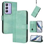 For vivo Y100 5G IDN / T3 5G IDN Line Splicing Buckle Retro Leather Phone Case(Mint)