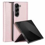 For Samsung Galaxy Z Fold7 5G DUX DUCIS Bril Series PU + TPU Phone Case(Pink)