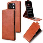 For itel Zeno 10 Magnetic Vertical Flip Leather Phone Case with Buckle(Brown)