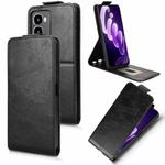 For itel City 100 Magnetic Vertical Flip Leather Phone Case with Buckle(Black)