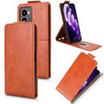 For itel City 100 Magnetic Vertical Flip Leather Phone Case with Buckle(Brown)