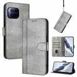 For T-Mobile REVVL 7 Pro 5G / T Phone 2 Pro 5G Line Splicing Buckle Retro Leather Phone Case(Grey)