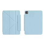 For iPad Pro 13 2024 WIWU Smart Magnetic Double-sided Clip Leather Tablet Case(Blue)