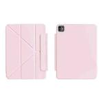 For iPad Pro 11 2024 WIWU Smart Magnetic Double-sided Clip Leather Tablet Case(Pink)