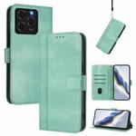 For Ulefone Note 20 Pro Line Splicing Buckle Retro Leather Phone Case(Mint Green)
