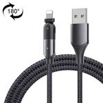 FXCL-WY0G 2.4A USB to 8 Pin 180 Degree Rotating Elbow Charging Cable, Length:1.2m(Grey)