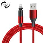FXCL-WY09 2.4A USB to 8 Pin 180 Degree Rotating Elbow Charging Cable, Length:1.2m(Red)