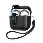For AirPods 3 Automatic Pop-up Cover Holder Earphone Case with Switch Lock(Black)