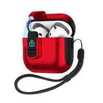 For AirPods 3 Automatic Pop-up Cover Holder Earphone Case with Switch Lock(Red)