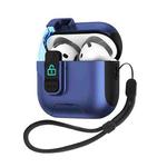 For AirPods 3 Automatic Pop-up Cover Holder Earphone Case with Switch Lock(Dark Blue)