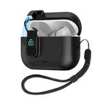 For AirPods Pro Automatic Pop-up Cover Holder Earphone Case with Switch Lock(Black)