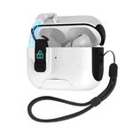 For AirPods Pro 2 Automatic Pop-up Cover Holder Earphone Case with Switch Lock(White Black)