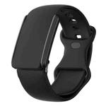 For WHOOP 4.0 Butterfly Buckle Silicone Watch Band(Black)