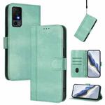 For TCL 40 XL / TCL 40 T T608DL Line Splicing Buckle Retro Leather Phone Case(Mint Green)