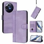 For TCL 50 Nxtpaper /  50 Pro NxtPaper Line Splicing Buckle Retro Leather Phone Case(Purple)