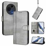 For TCL 60 NxtPaper Line Splicing Buckle Retro Leather Phone Case(Grey)
