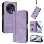 For TCL 60 NxtPaper Line Splicing Buckle Retro Leather Phone Case(Purple)