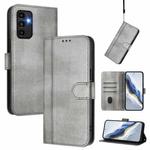 For Samsung Galaxy A13 / A04s / A04 4G Line Splicing Buckle Retro Leather Phone Case(Grey)