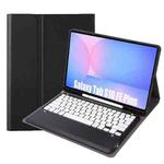 For Samsung Galaxy Tab S10 FE+ A820B Pen Slot Detachable Bluetooth Keyboard Leather Tablet Case(Black+White)