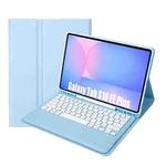 For Samsung Galaxy Tab S10 FE+ A820B Pen Slot Detachable Bluetooth Keyboard Leather Tablet Case(Sky Blue)