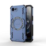 For iPhone 16e Butterfly Armor MagSafe Magnetic Ring Shockproof Phone Case(Blue)