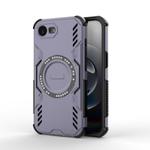 For iPhone 16e Butterfly Armor MagSafe Magnetic Ring Shockproof Phone Case(Purple)