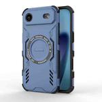 For iPhone 17 Air Butterfly Armor MagSafe Magnetic Ring Shockproof Phone Case(Blue)