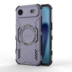 For iPhone 17 Air Butterfly Armor MagSafe Magnetic Ring Shockproof Phone Case(Purple)