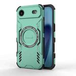 For iPhone 17 Air Butterfly Armor MagSafe Magnetic Ring Shockproof Phone Case(Light Green)