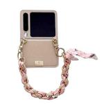 For Huawei Pura X Silver Frame Morandi Leather Texture Phone Case With Strap(Gold)
