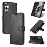 For Samsung Galaxy S24+ 5G AZNS Sheepskin Texture Flip Leather Phone Case(Black)