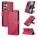 For Samsung Galaxy S24+ 5G AZNS Sheepskin Texture Flip Leather Phone Case(Red)