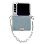 For Huawei Pura X TPU Side Buckle Glitter Portable Style Phone Case(Gradient Blue)