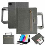 For iPad Air 11 2025 / 2024 Zipper Handle Retro Smart Leather Tablet Case(Grey)