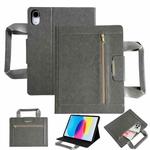 For iPad mini 2024 / 6 Zipper Handle Retro Smart Leather Tablet Case(Grey)