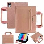 For iPad mini 2024 / 6 Zipper Handle Retro Smart Leather Tablet Case(Rose Gold)
