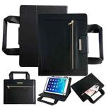 10 inch Zipper Handle Retro Leather Tablet Case(Black)