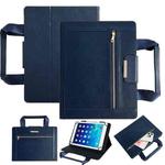 7-8 inch Zipper Handle Retro Leather Tablet Case(Royal Blue)