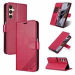 For Samsung Galaxy A15 AZNS Sheepskin Texture Flip Leather Phone Case(Red)