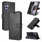 For Samsung Galaxy A55 5G AZNS Sheepskin Texture Flip Leather Phone Case(Black)