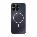 For iPhone 14 Pro Metal Mens Acrylic PC Thin Circle MagSafe Phone Case(Black)