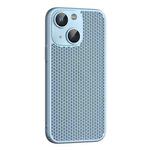 For iPhone 15 Cooling Skin Feel PC Phone Case with Lens Film(Sierra Blue)